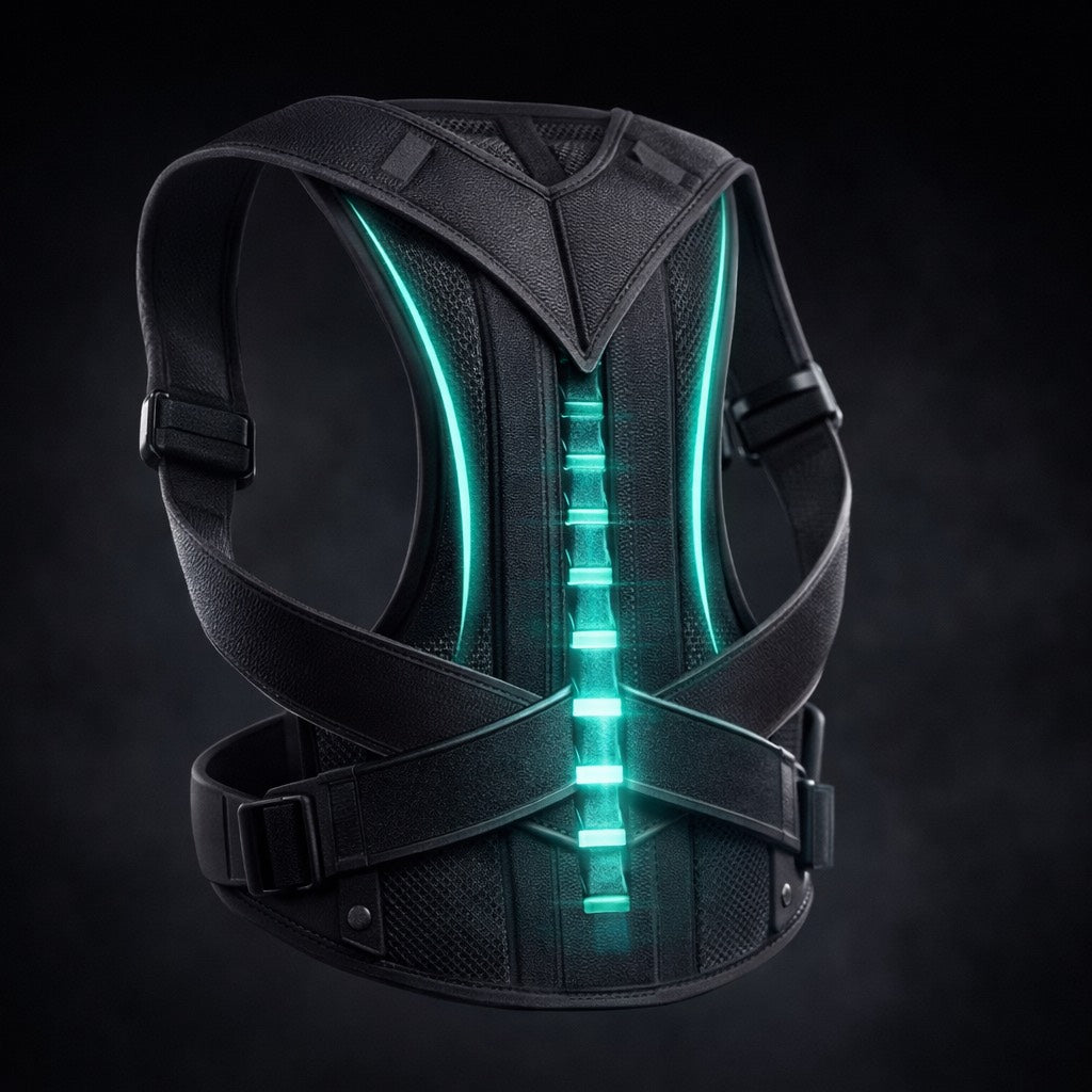 Achieve Posture with Adjustable, Breathable Polyester Posture Corrector - Universal Fit for Pain Rel